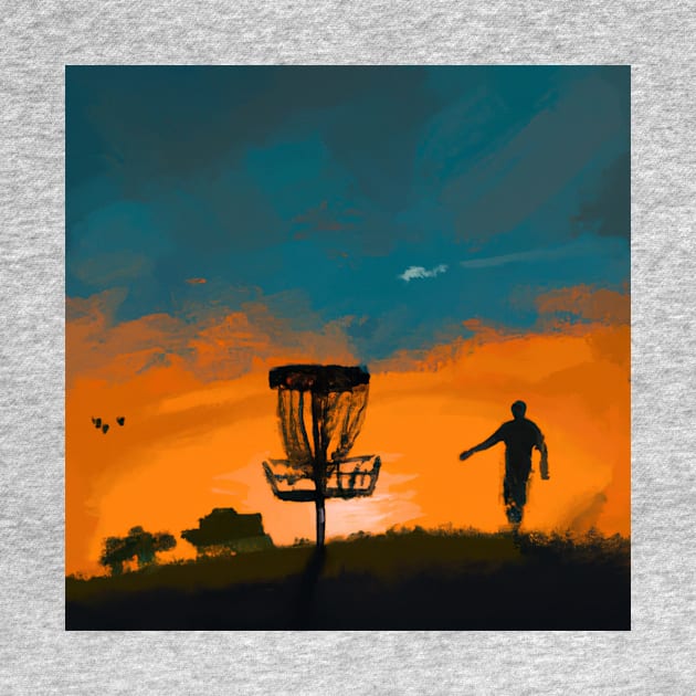 Disc Golf Against an Evening Sunset by Star Scrunch